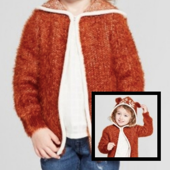 18M Fawn Deer Costume Layer Soft Bambi Cardigan Hoodie Jacket OshKosh Winter - Picture 3 of 7